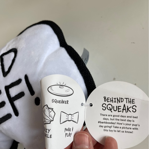 Bark Charlie Brown Good Grief Dog Toy Squeaker Plush Speech Balloon Bubble Gift - Picture 4 of 8